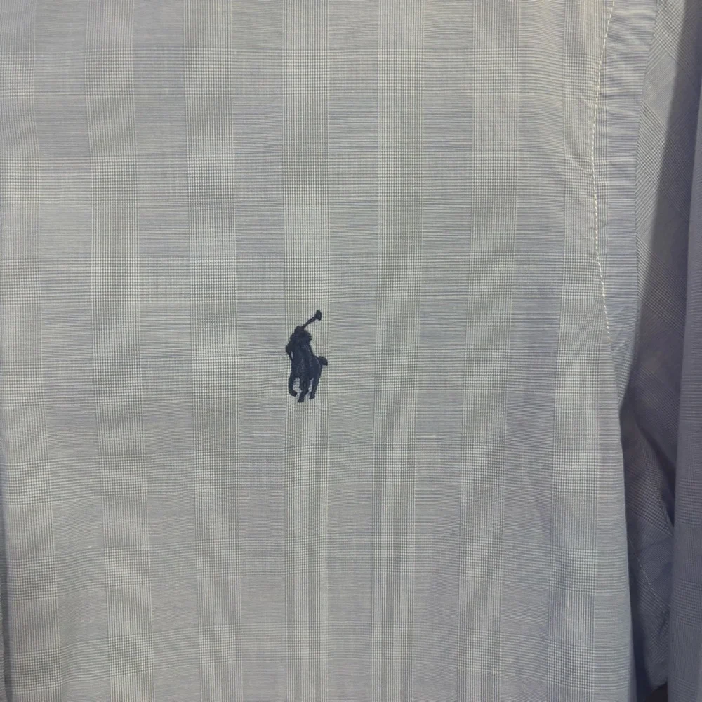 Polo Ralph Lauren Plaid Blue Dress Shirt 15 1/2     32/33